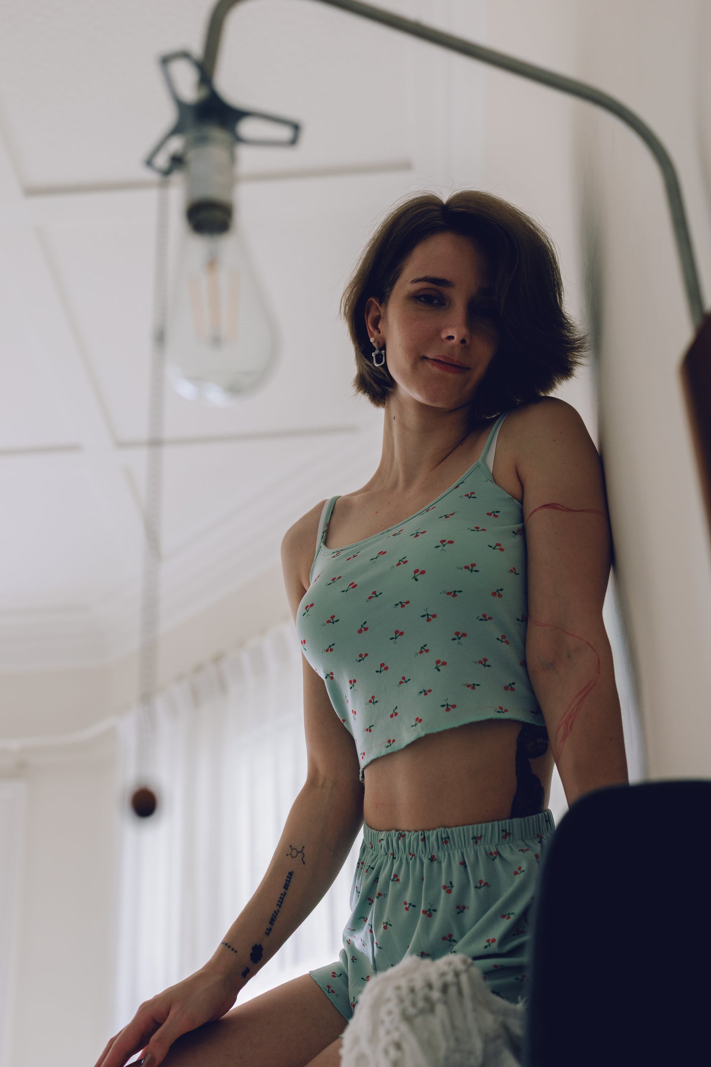 Cherry Pop Cotton Cami Set – Mint Green