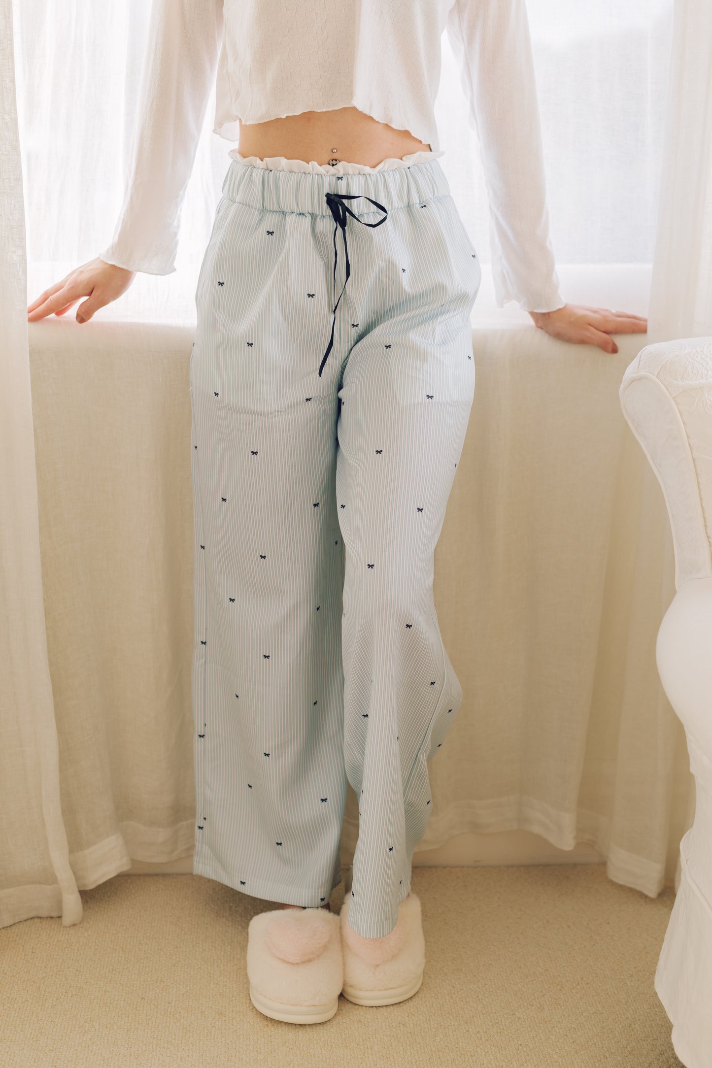 Blue Heart Drawstring Lounge Pants