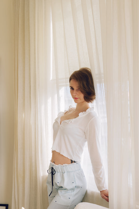 Blue Heart Drawstring Lounge Pants