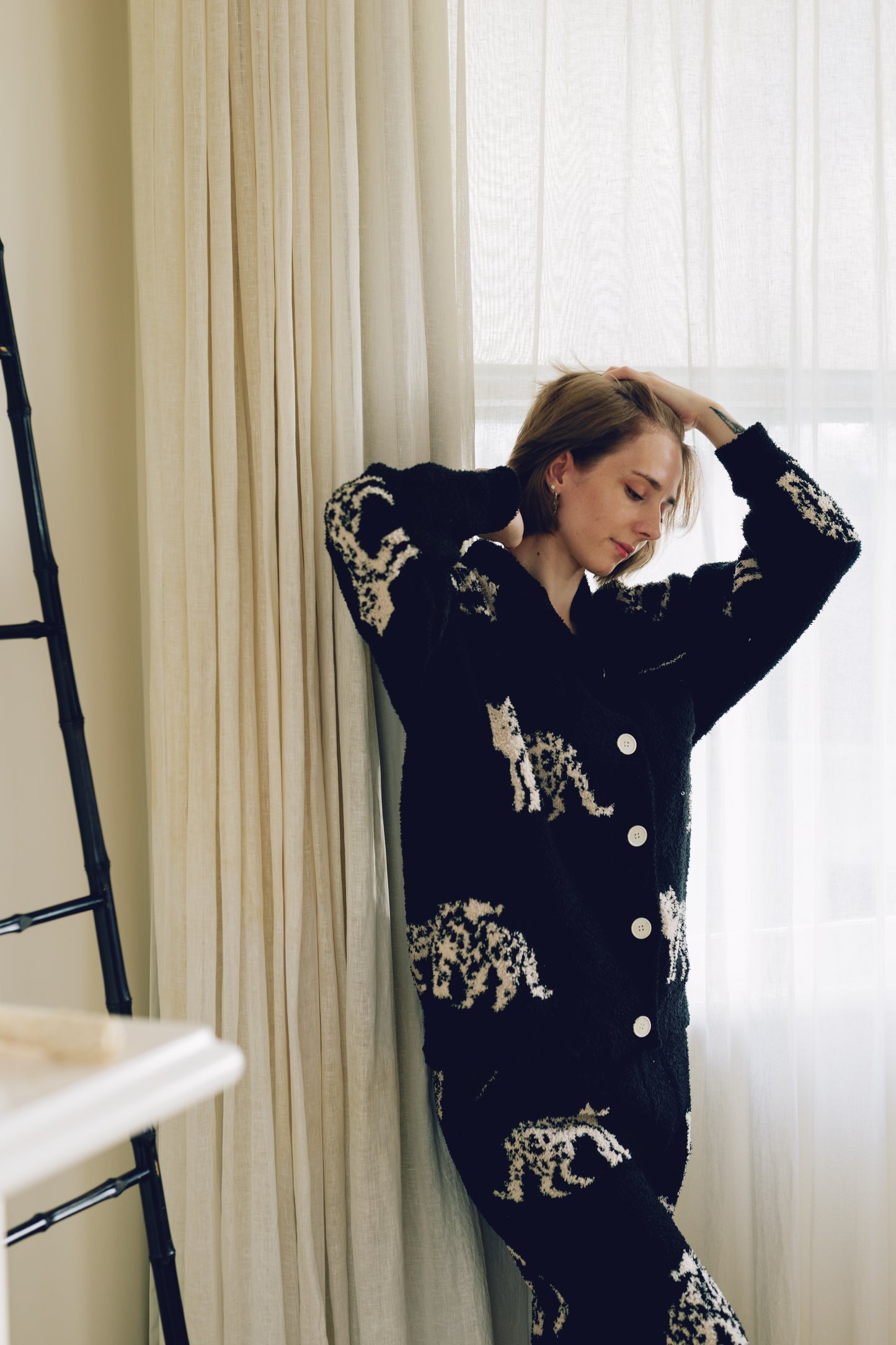 Wild Nights Fleece Set – Leopard Jacquard Edition
